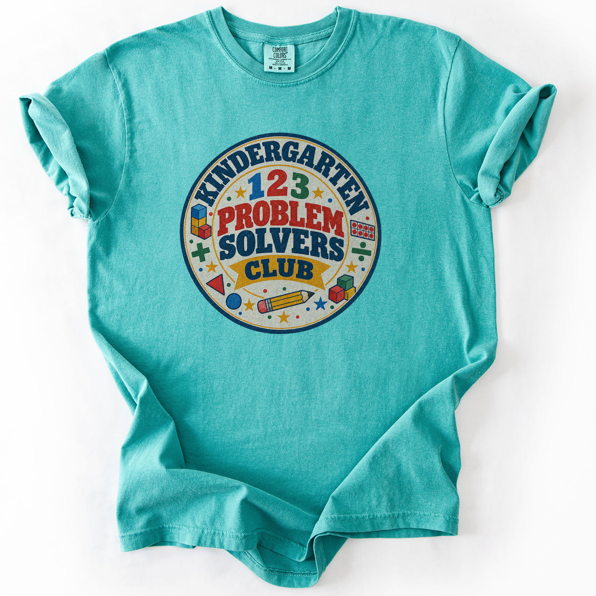 Kindergarten Problem Solvers Club Tee in Seafoam