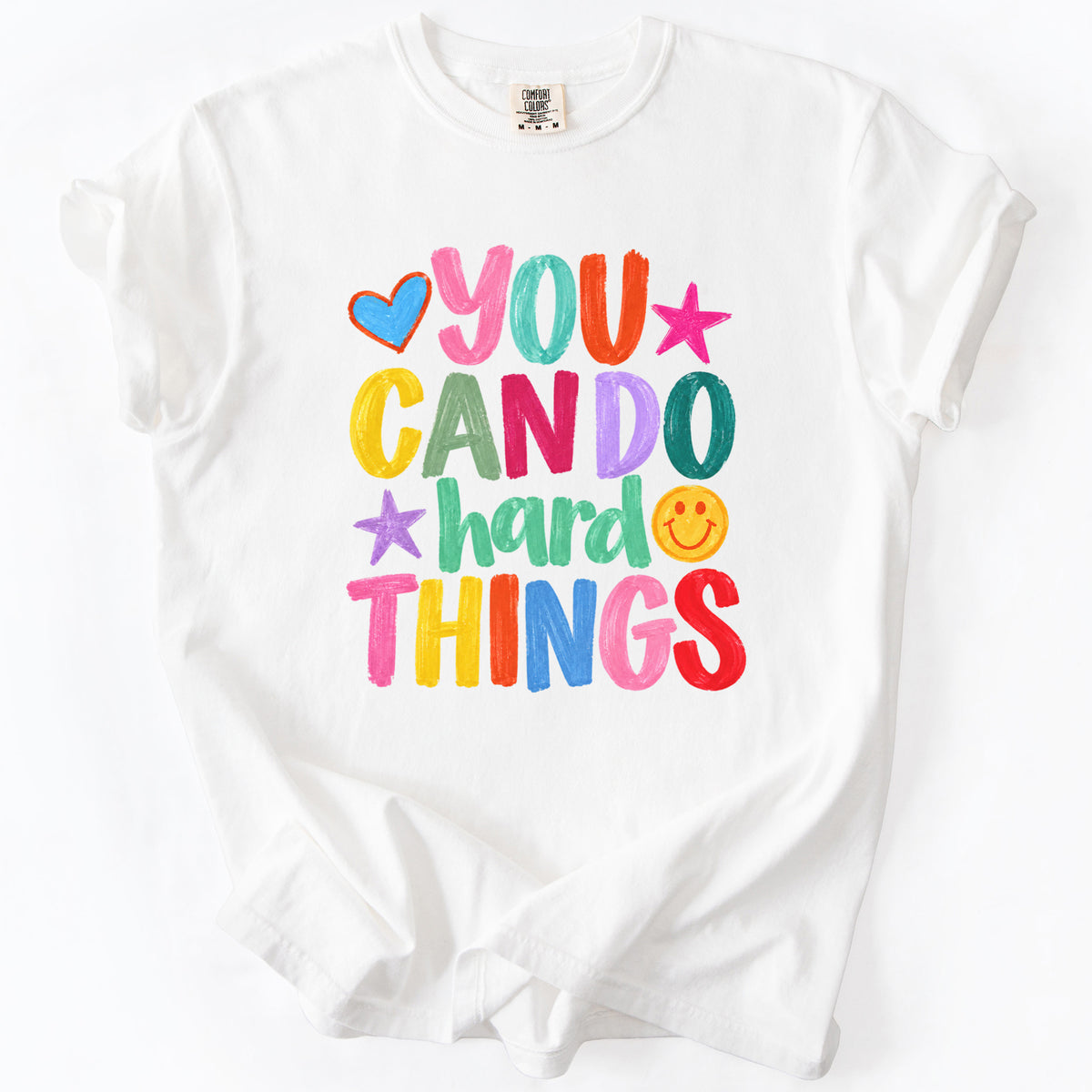 You Can Do Hard Things Tee in White