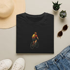 Cyclist with Backpack T-Shirt