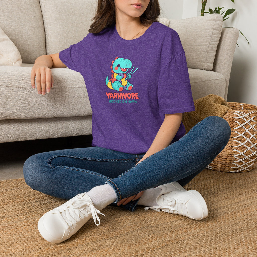 Yarnivore Knitting Dinosaur T-Shirt