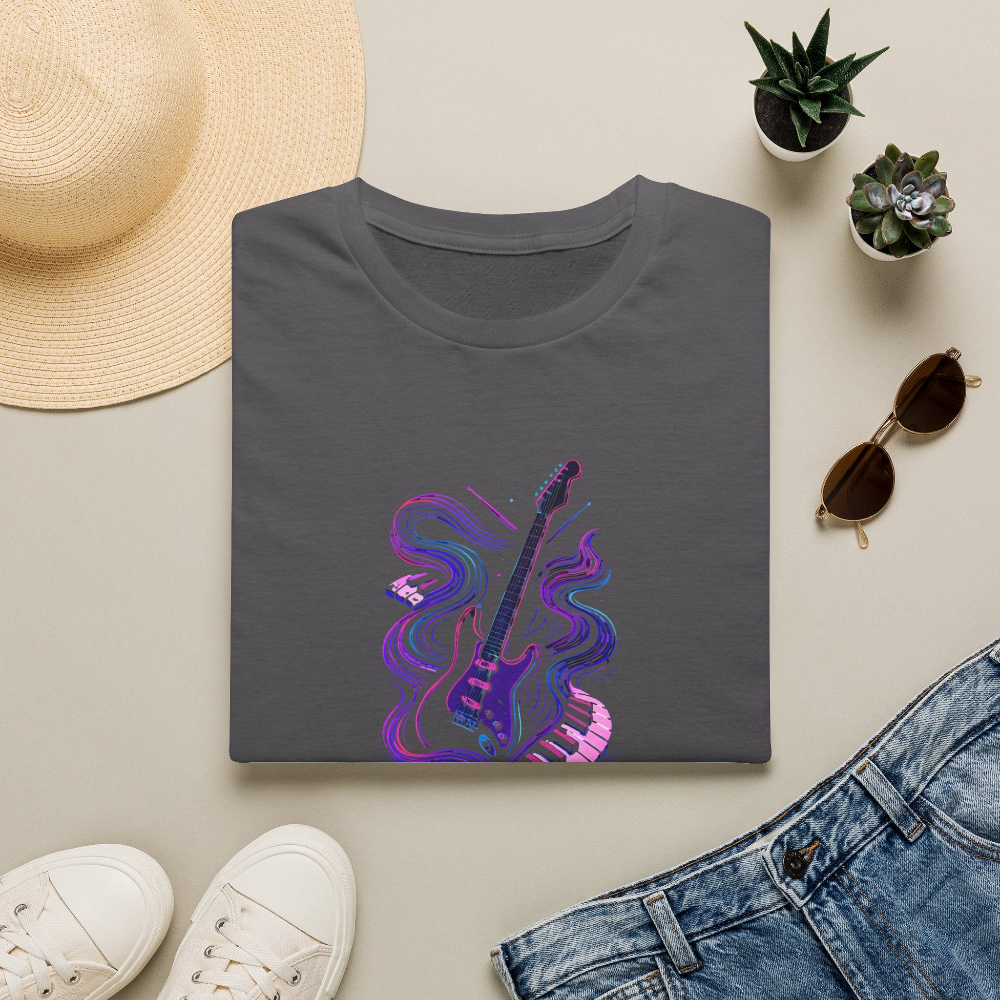 Neon Electric Guitar T-Shirt