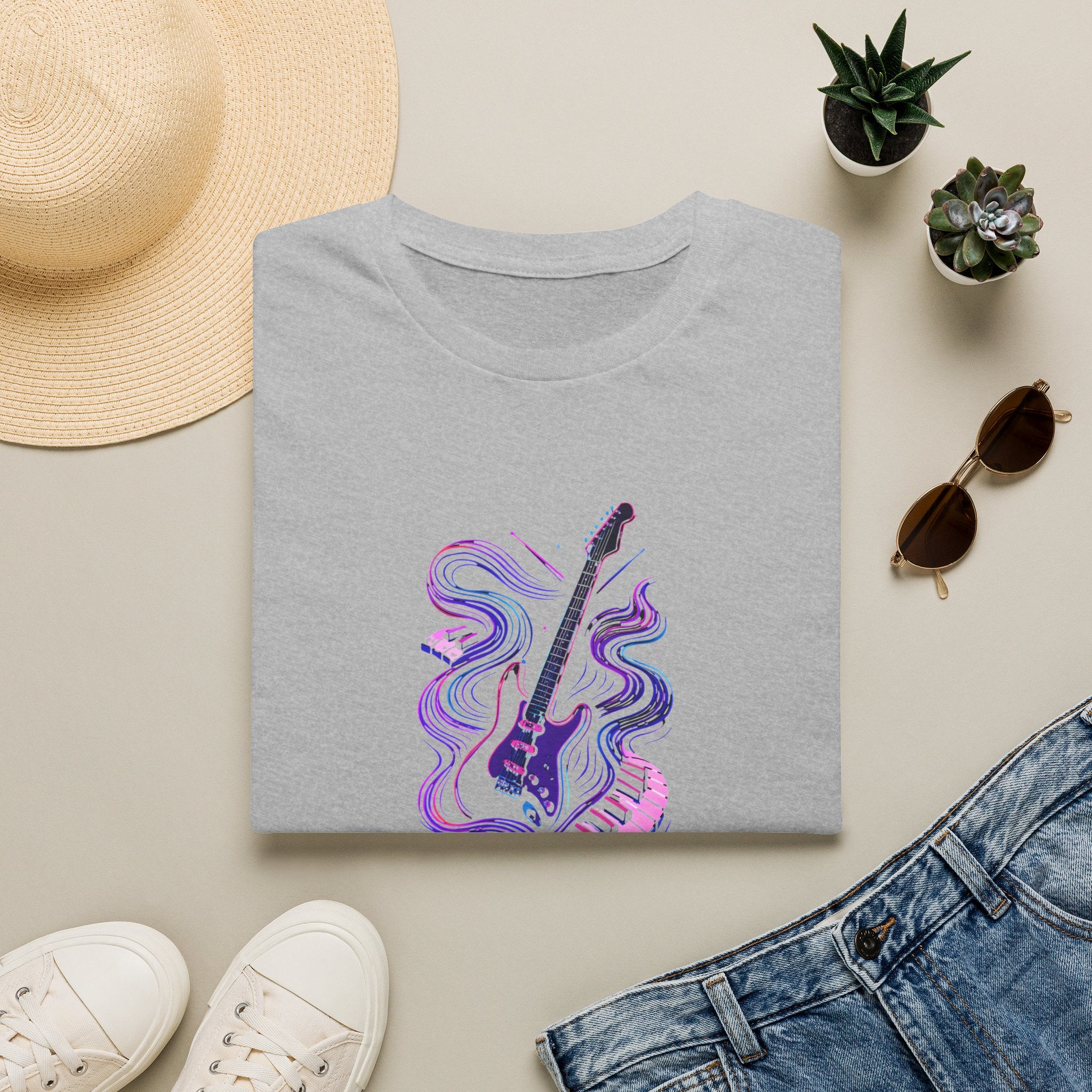 Neon Electric Guitar T-Shirt
