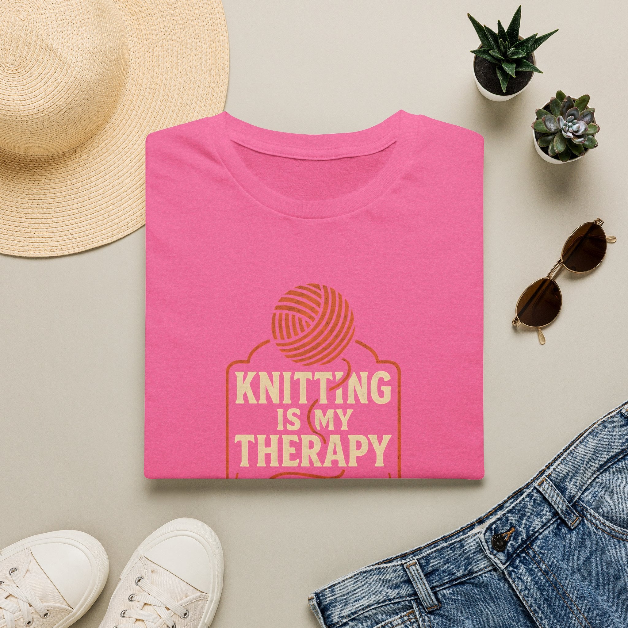 Knitting Is Therapy T-Shirt
