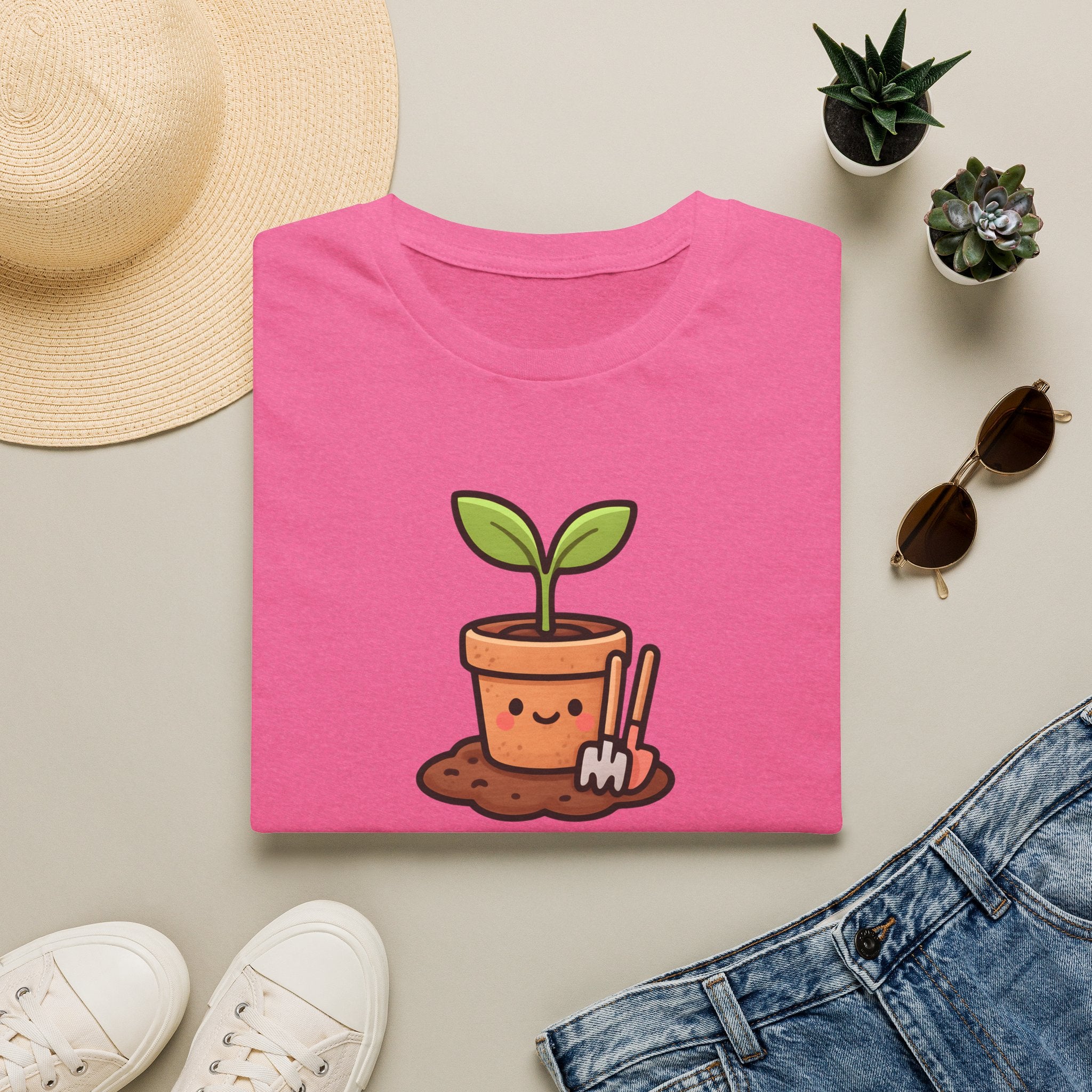 Smiling Plant in Pot T-Shirt