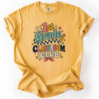First Grade Classroom Club Tee in Mustard