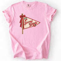 Second Grade Cherry Pennant Tee in Blossom