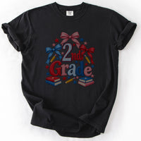 Second Grade Coquette Bow Tee in Black