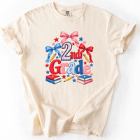 Second Grade Coquette Bow Tee in Ivory