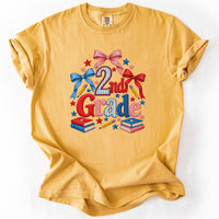 Second Grade Coquette Bow Tee in Mustard
