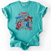 Second Grade Coquette Bow Tee in Seafoam
