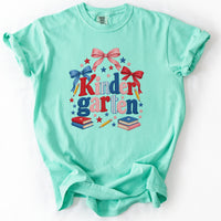 Kindergarten Coquette Bow Tee in Island Reef