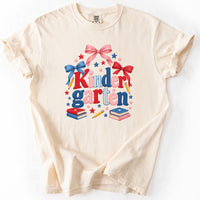 Kindergarten Coquette Bow Tee in Ivory