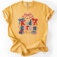 Kindergarten Coquette Bow Tee in Mustard
