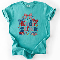 Kindergarten Coquette Bow Tee in Seafoam
