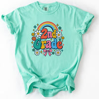 Second Grade Groovy Rainbow Tee in Island Reef