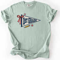 First Grade Varsity Pennant Tee in Bay
