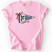 First Grade Varsity Pennant Tee in Blossom