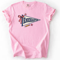 Kindergarten Varsity Pennant Tee in Blossom