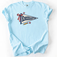 Kindergarten Varsity Pennant Tee in Chambray