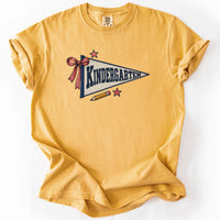 Kindergarten Varsity Pennant Tee in Mustard
