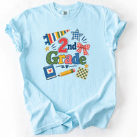 Second Grade Patchwork Tee in Chambray
