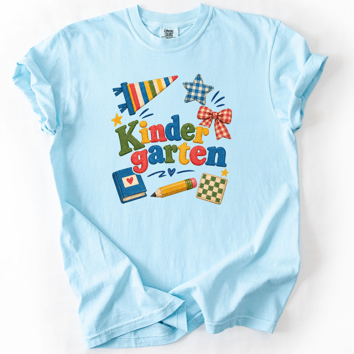 Kindergarten Patchwork Tee in Chambray