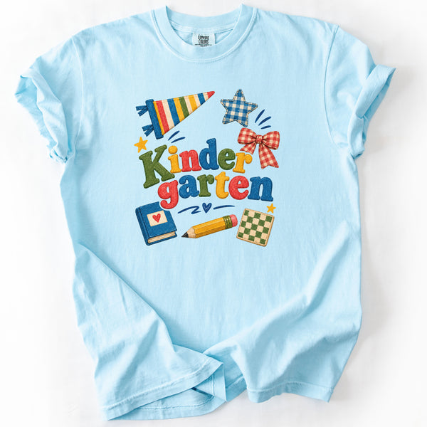 Kindergarten Patchwork Tee in Chambray