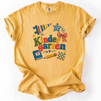 Kindergarten Patchwork Tee in Mustard