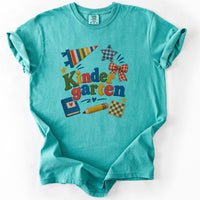 Kindergarten Patchwork Tee in Seafoam