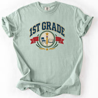 First Grade Collegiate Crest Tee in Bay