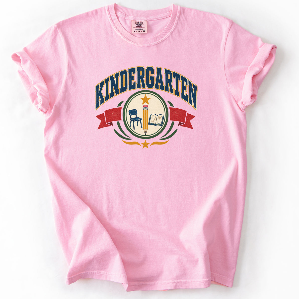 Kindergarten Collegiate Crest Tee in Blossom