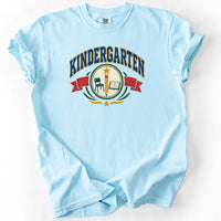 Kindergarten Collegiate Crest Tee in Chambray