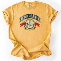 Kindergarten Collegiate Crest Tee in Mustard