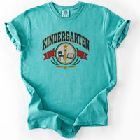 Kindergarten Collegiate Crest Tee in Seafoam