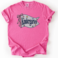 Kindergarten Striped Pennant Tee in Crunchberry