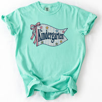 Kindergarten Striped Pennant Tee in Island Reef