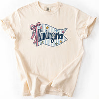 Kindergarten Striped Pennant Tee in Ivory