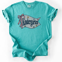Kindergarten Striped Pennant Tee in Seafoam