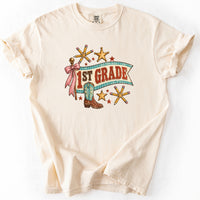 First Grade Western Banner Tee in Ivory