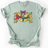 Second Grade Retro Banner Tee in Bay