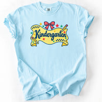 Kindergarten Retro Banner Tee in Chambray