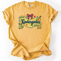 Kindergarten Retro Banner Tee in Mustard