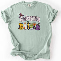 Kindergarten Halloween Supplies Tee in Bay