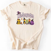 Kindergarten Halloween Supplies Tee in Ivory