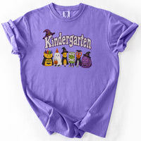 Kindergarten Halloween Supplies Tee in Violet