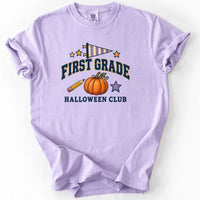 First Grade Halloween Club Tee in Orchid