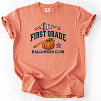 First Grade Halloween Club Tee in Terracotta