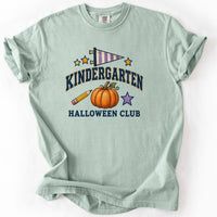 Kindergarten Halloween Club Tee in Bay
