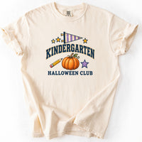 Kindergarten Halloween Club Tee in Ivory