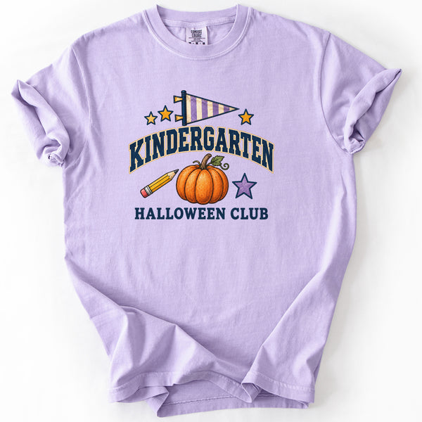 Kindergarten Halloween Club Tee in Orchid